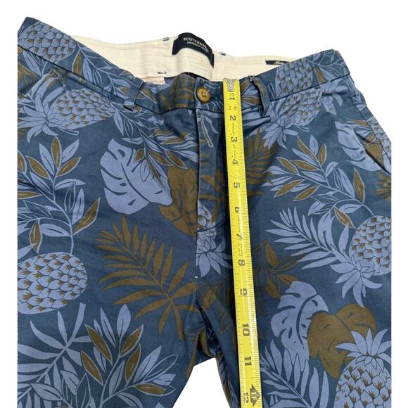 Scotch & Soda Mott Men’s Tropical/Floral Slim Preppy Chino Khaki Pants, Size 31 - Picture 8 of 10